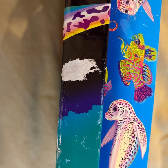 Vintage Lisa Frank seal pup rainbow reed cardboard box - Picture 4 of 11